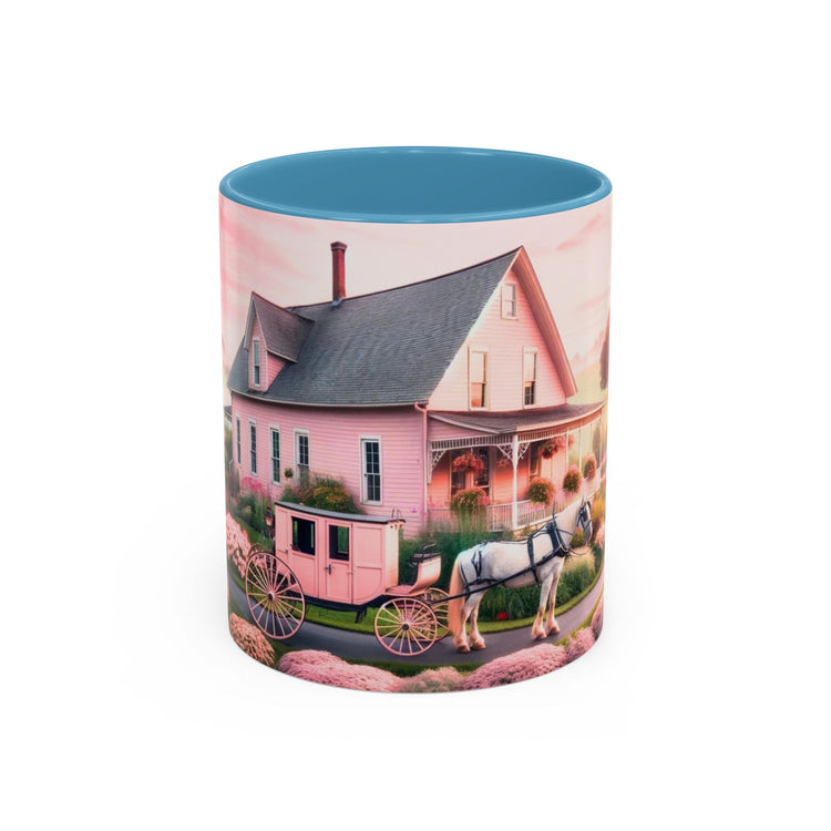 Pink Amish Scene Coffee Mug - samanthapriceshop