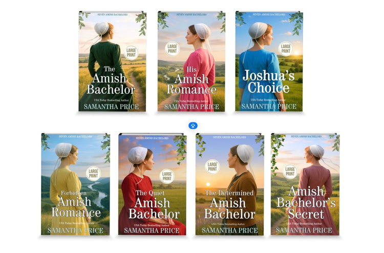 Seven Amish Bachelors - Full Series (LARGE PRINT PAPERBACKS BUNDLE) - samanthapriceshop
