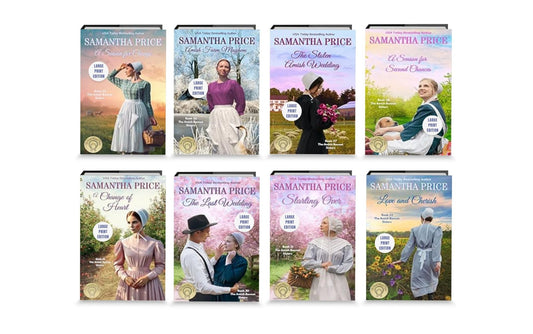 The Amish Bonnet Sisters - Books 25 - 32 (LARGE PRINT PAPERBACKS BUNDLE) - samanthapriceshop