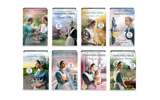 The Amish Bonnet Sisters - Books 9 - 16 (LARGE PRINT PAPERBACKS BUNDLE) - samanthapriceshop