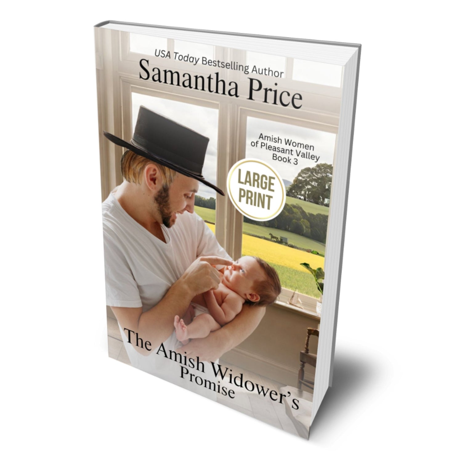 The Amish Widower's Promise (LARGE PRINT PAPERBACK) - samanthapriceshop