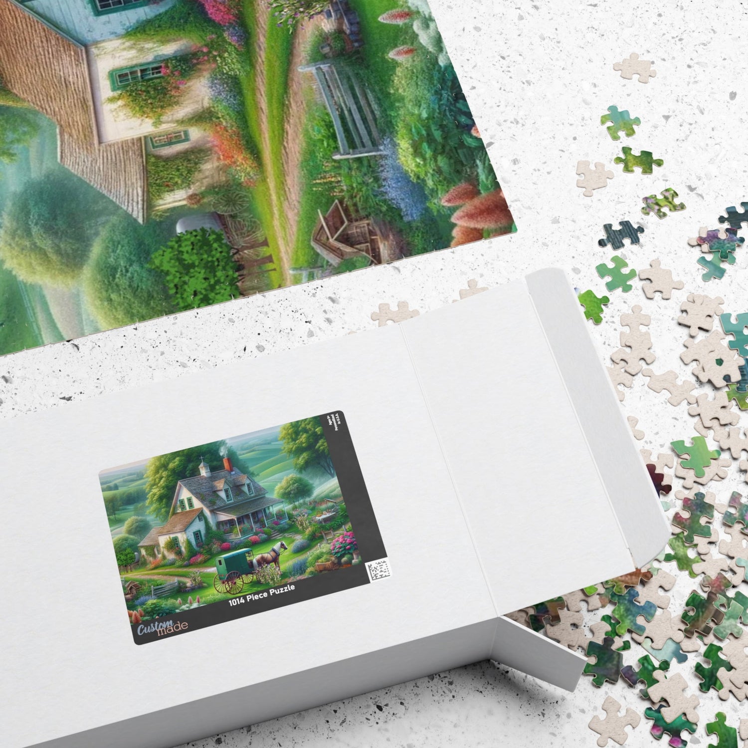 Traditional Amish House and Garden Puzzle - samanthapriceshop