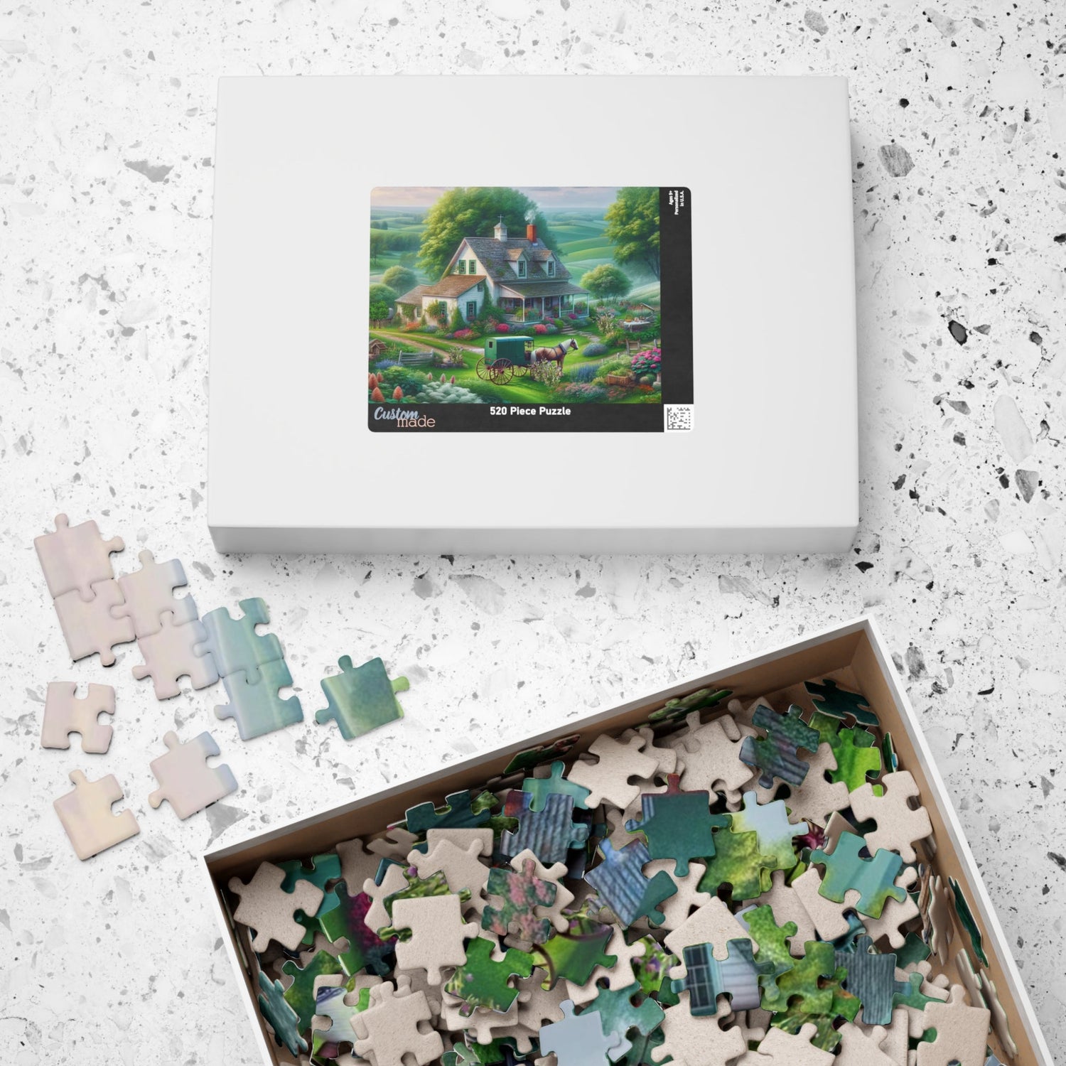 Traditional Amish House and Garden Puzzle - samanthapriceshop